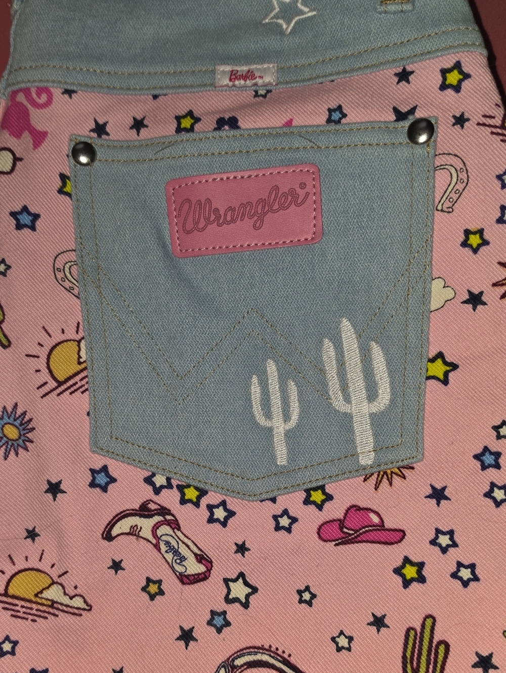 Wrangler Barbie Women's Pink Patterned Jeans